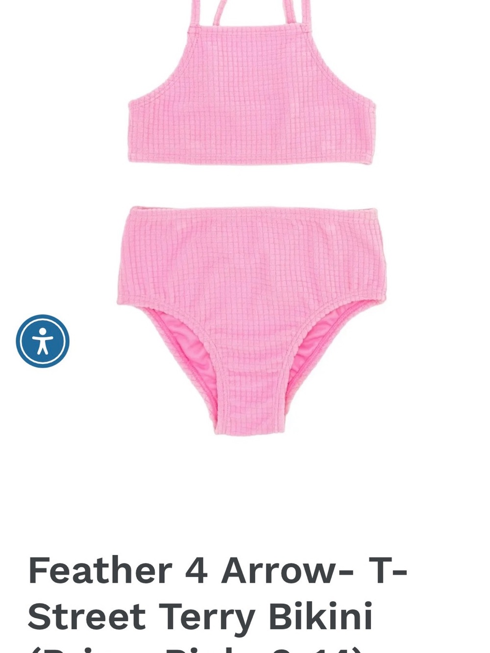 Feathers 4 Arrows Pink Ribbed Two-Piece Swim Set